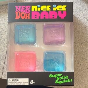 NeeDoh Nice Ice Baby Super Solid Squish Toy - Pastel Blue Pink Purple